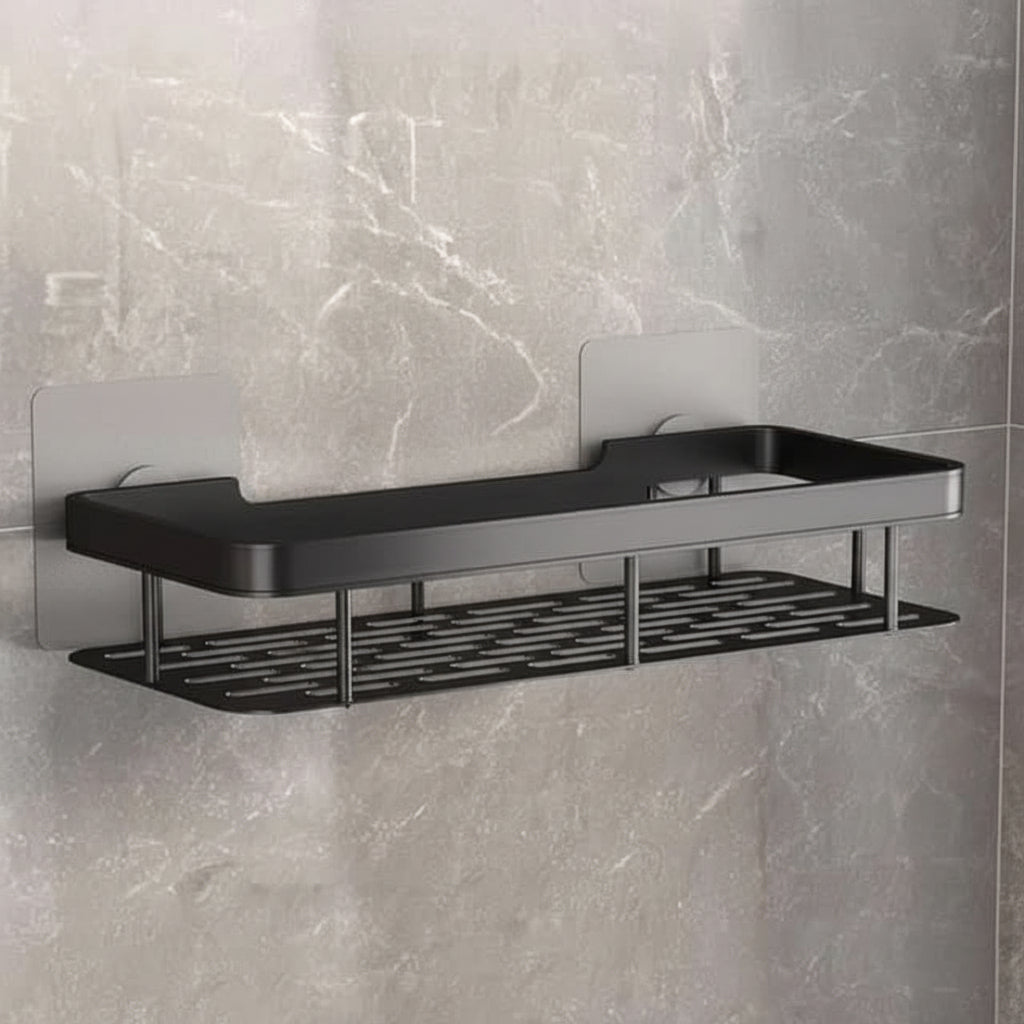Estante adhesivo para baño: sin taladros y elegante para cualquier baño