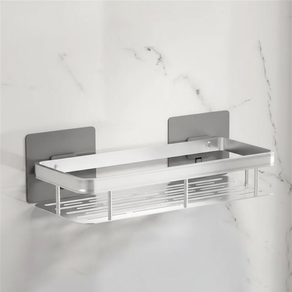 Estante adhesivo para baño: sin taladros y elegante para cualquier baño