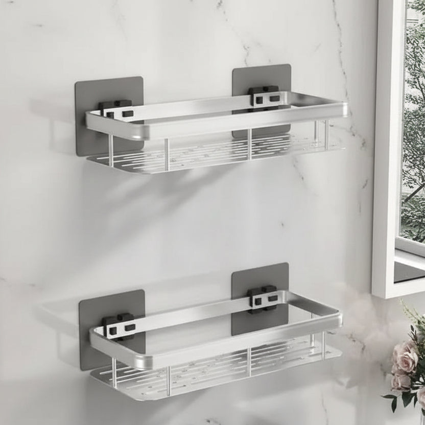 Estante adhesivo para baño: sin taladros y elegante para cualquier baño