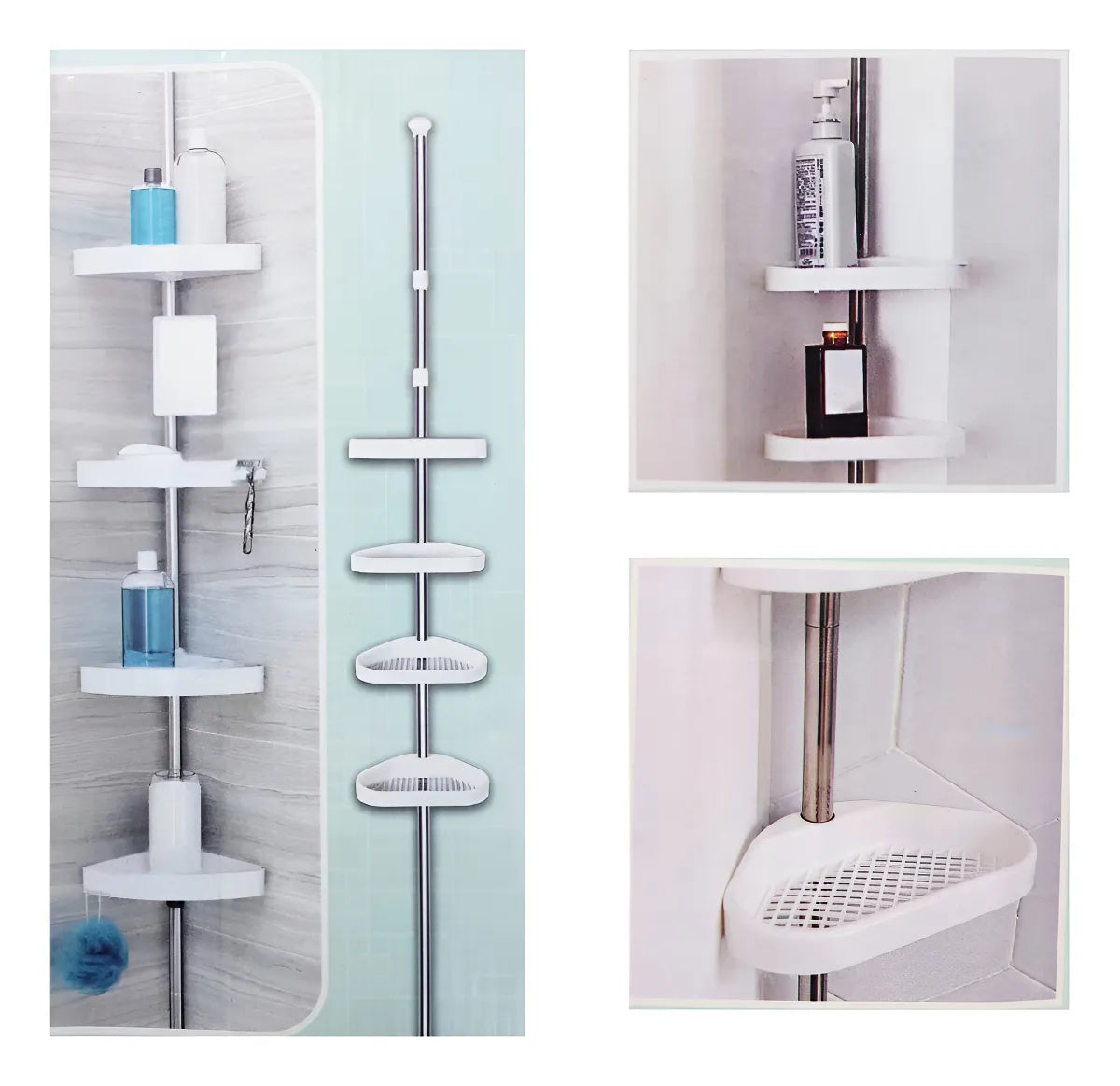 Estantería ajustable: Organizador de baño extensible con estante regulable