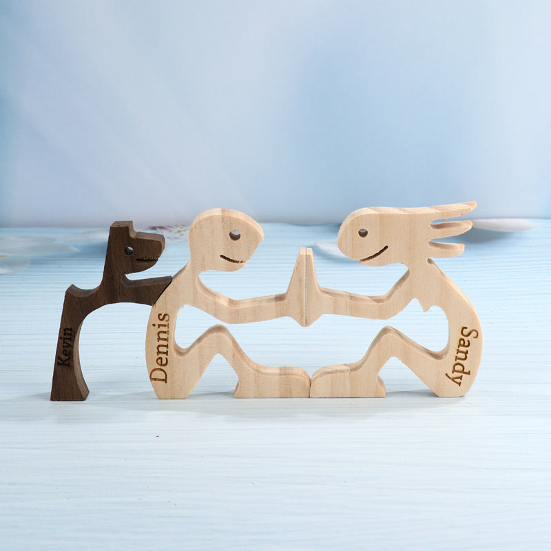 Estatuilla de Animal de Madera Natural para un Ambiente Acogedor en el Hogar