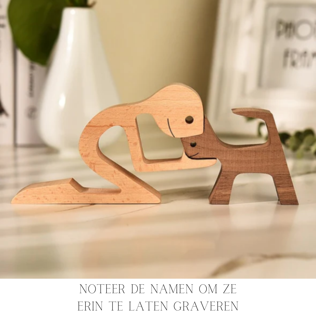 Estatuilla de Animal de Madera Natural para un Ambiente Acogedor en el Hogar