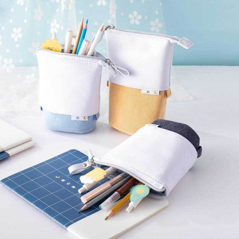 Estuche de lápices convertible y desplegable para estudiantes y artistas