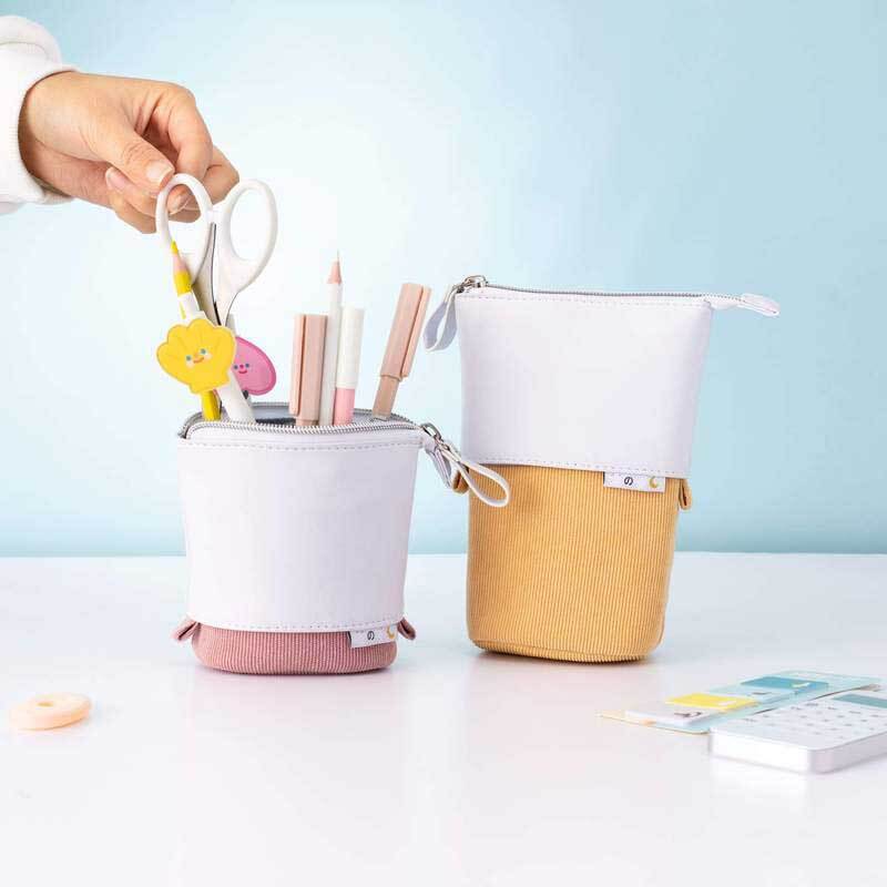 Estuche de lápices convertible y desplegable para estudiantes y artistas