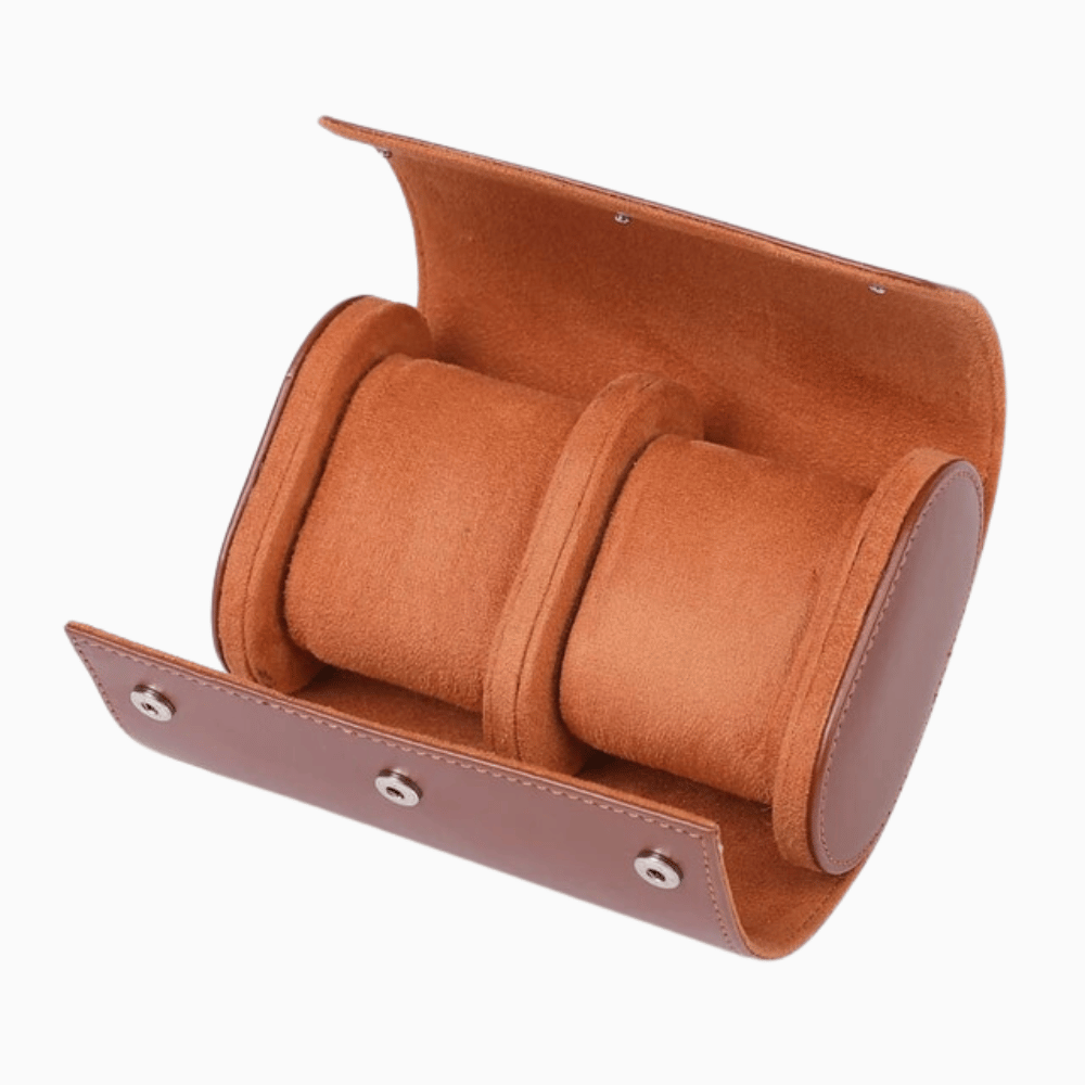 Estuche de viaje de piel para 1–3 relojes