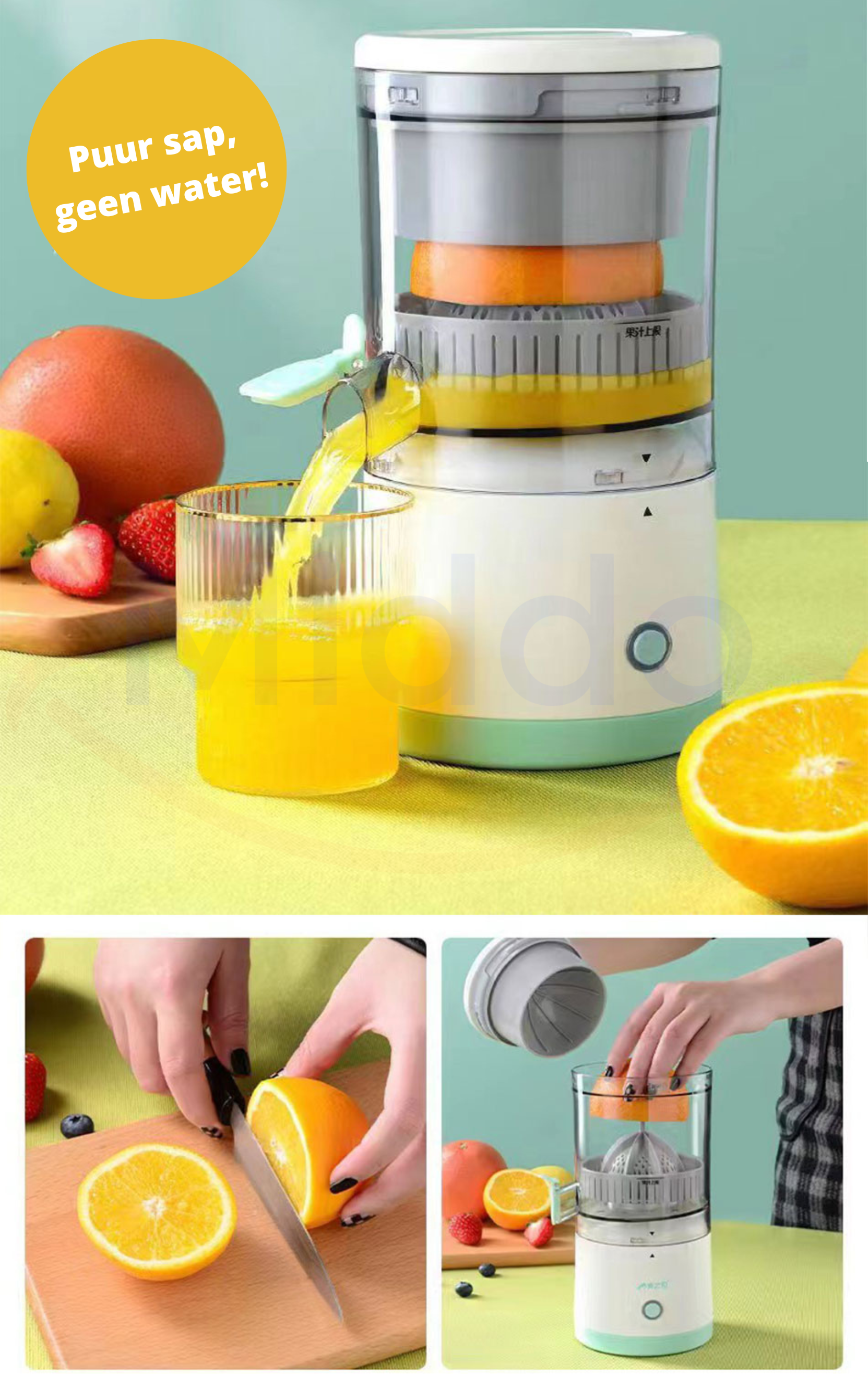Exprimidor eléctrico para zumos saludables