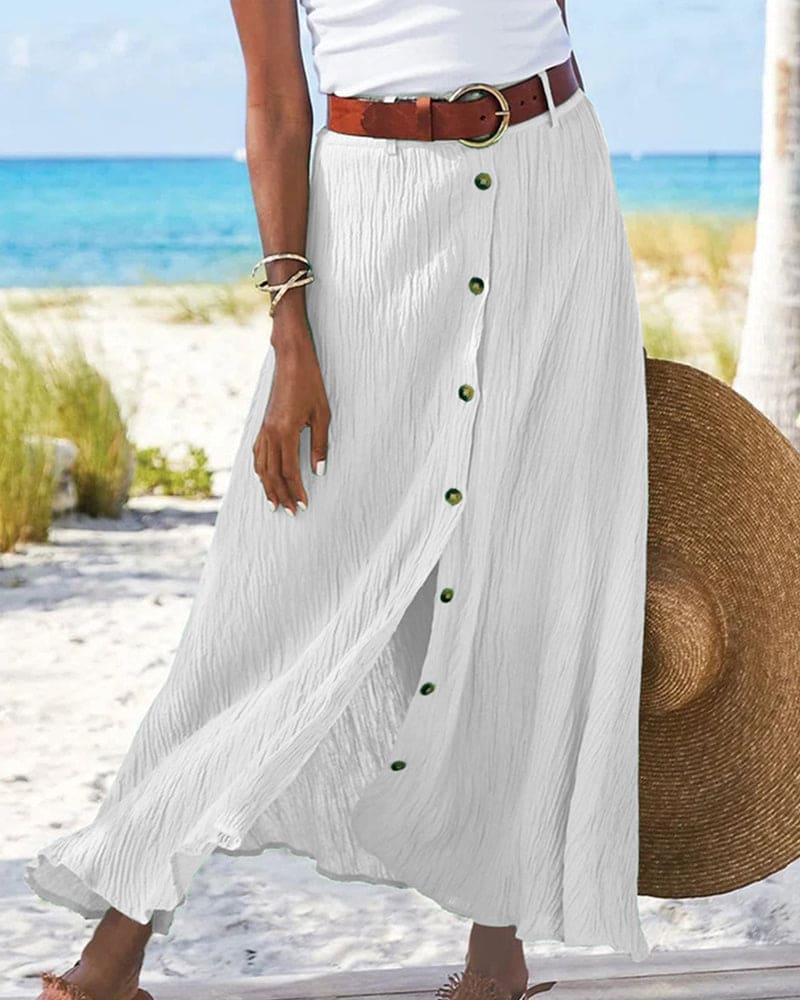 Falda midi vaporosa para días de verano para mujer