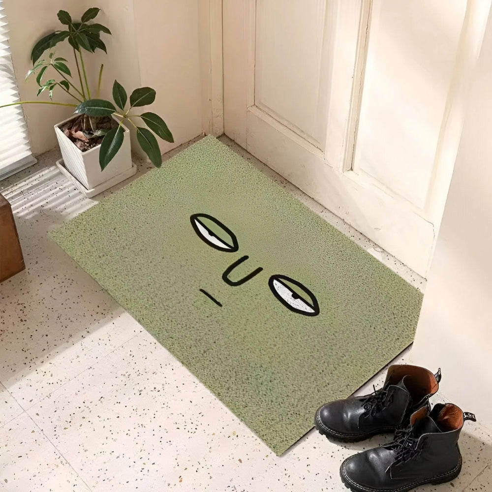 Felpudo con carita sonriente – Felpudo antideslizante para entrada – Alfombrilla divertida para interior y exterior