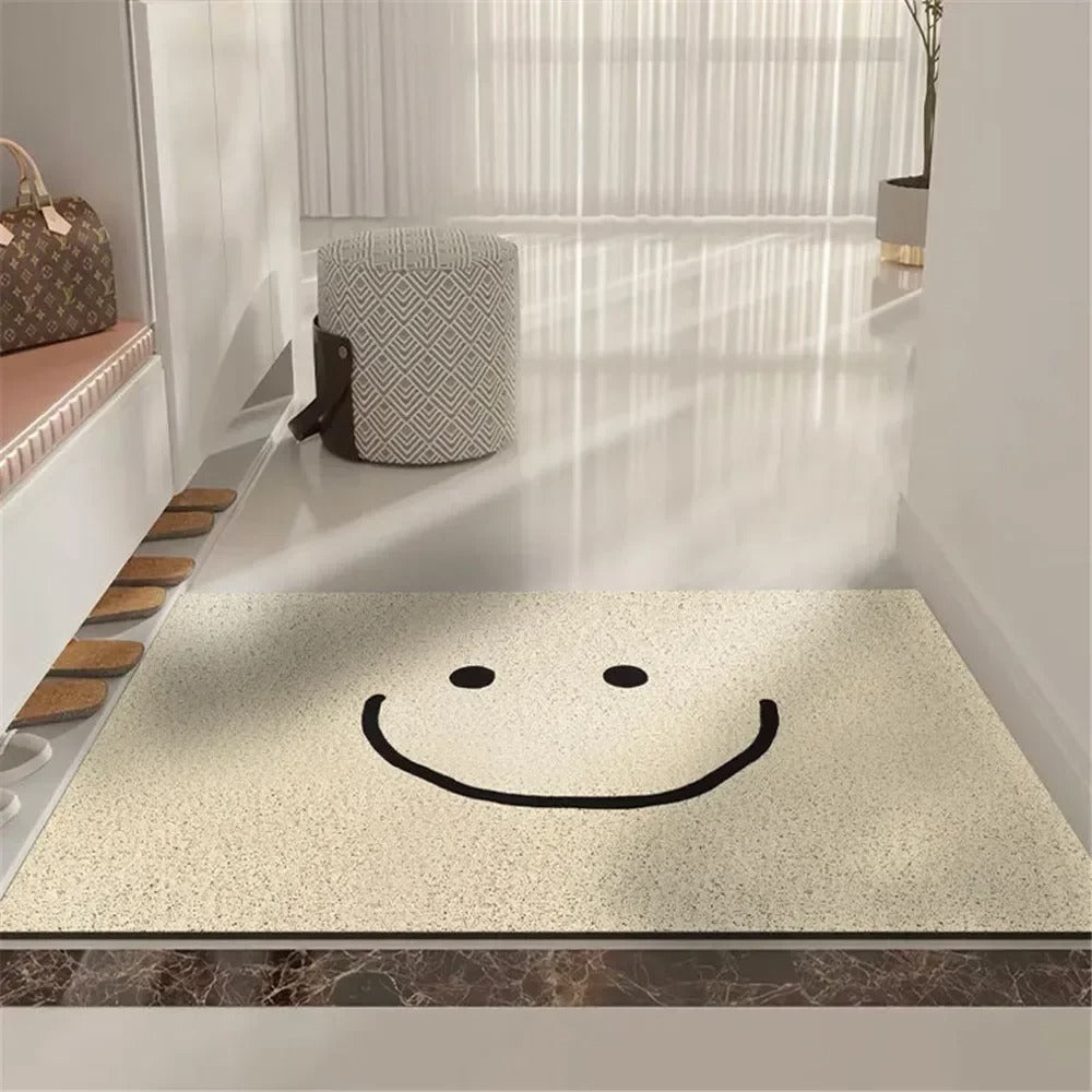 Felpudo de Bienvenida de Emoji con Base Antideslizante para Entrada y Pasillo