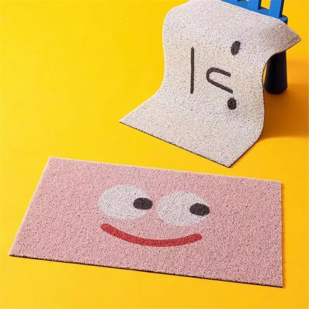 Felpudo de Bienvenida de Emoji con Base Antideslizante para Entrada y Pasillo