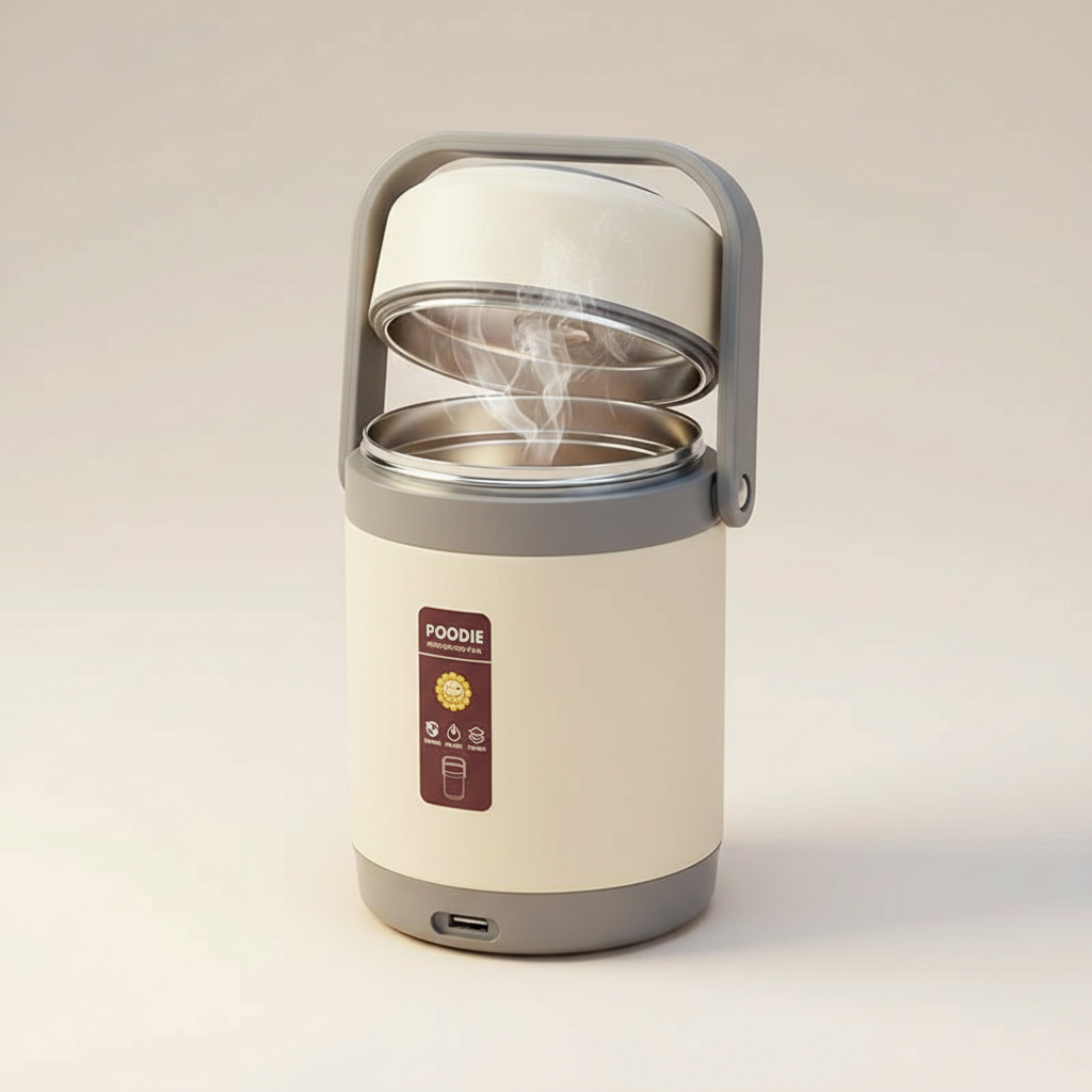 Fiambrera eléctrica USB | Calentador de comida portátil de acero inoxidable 304