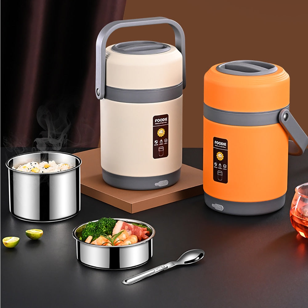 Fiambrera eléctrica USB | Calentador de comida portátil de acero inoxidable 304