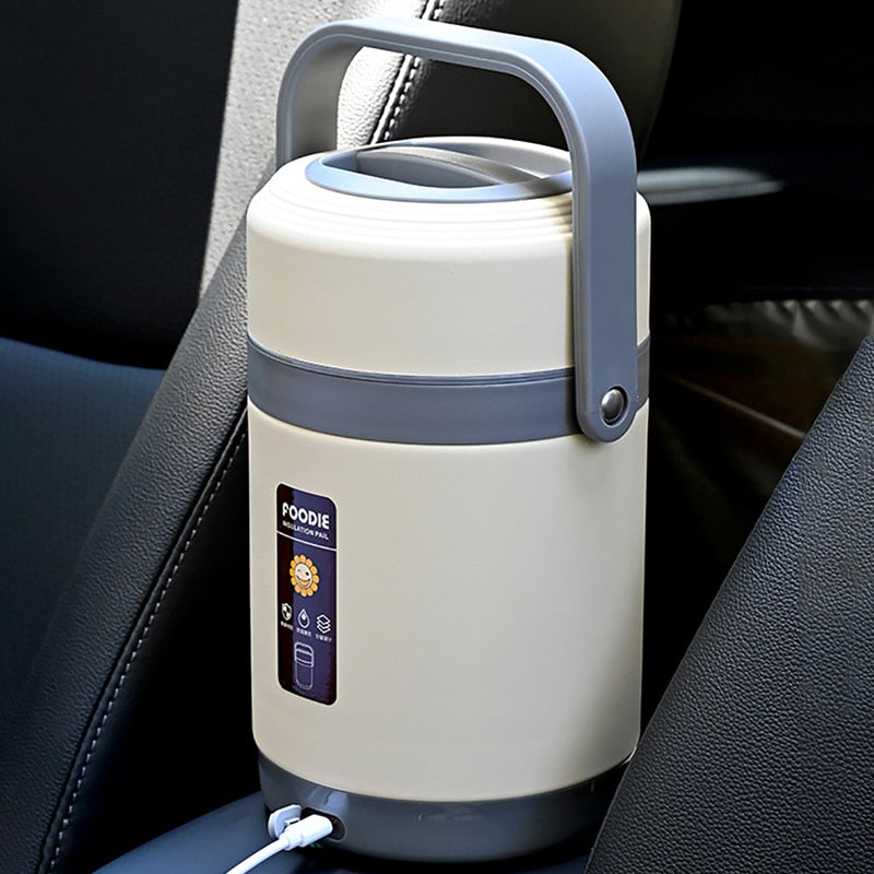Fiambrera eléctrica USB | Calentador de comida portátil de acero inoxidable 304
