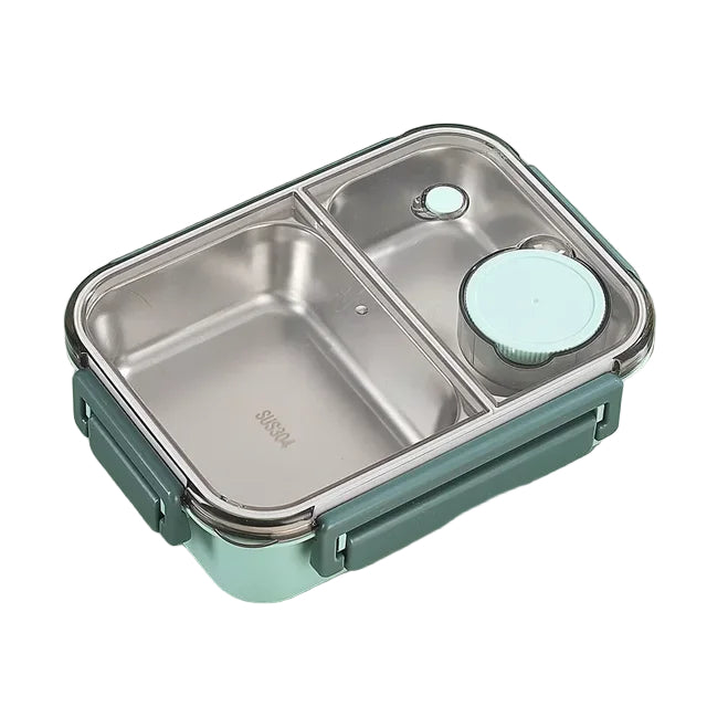 Fiambrera térmica de acero inoxidable con diseño bento