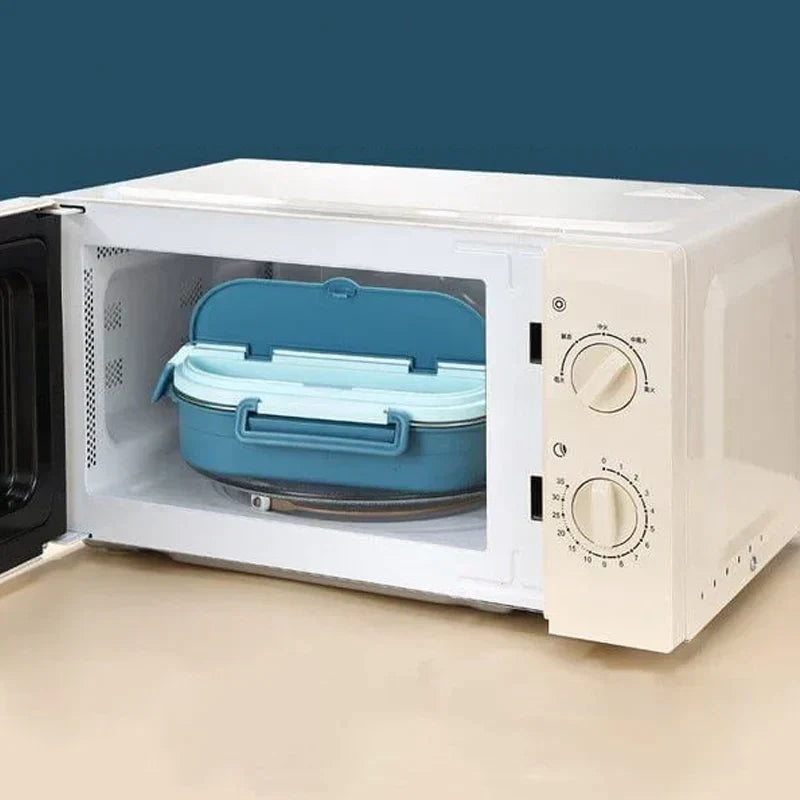 Fiambrera térmica de acero inoxidable para mantener la comida caliente o fría con compartimentos antigoteo