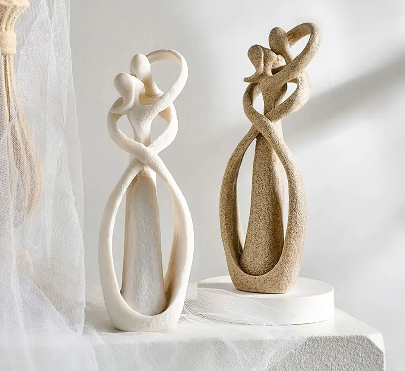 Figura abstracta Abrazo eterno - Amor atemporal