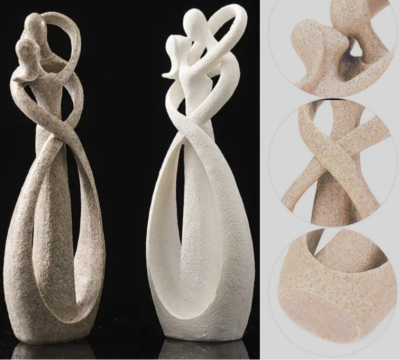Figura abstracta Abrazo eterno - Amor atemporal