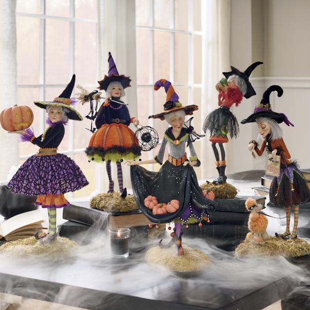 Figura de Halloween | Decoración de bruja hecha a mano | Resina