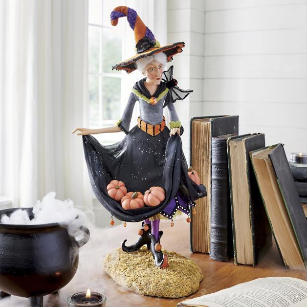 Figura de Halloween | Decoración de bruja hecha a mano | Resina