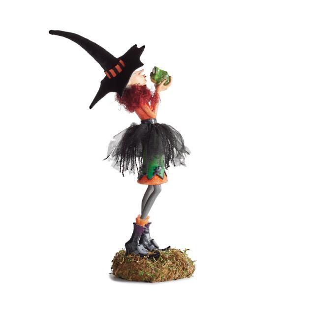 Figura de Halloween | Decoración de bruja hecha a mano | Resina