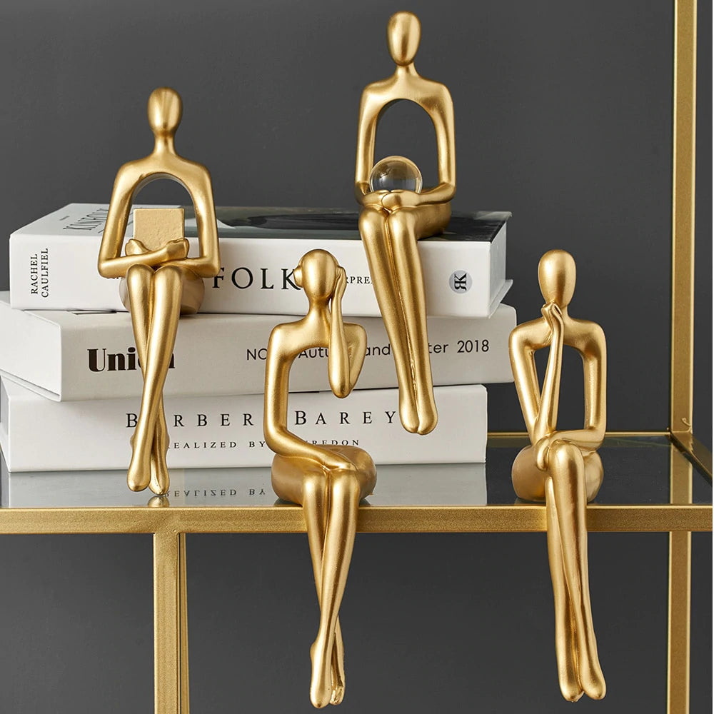Figuras abstractas elegantes para decoración de interiores – Obras de arte únicas como accesorio moderno para el hogar