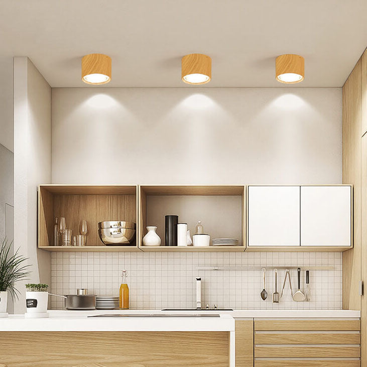 Foco de techo LED cilíndrico con diseño de foco orientable