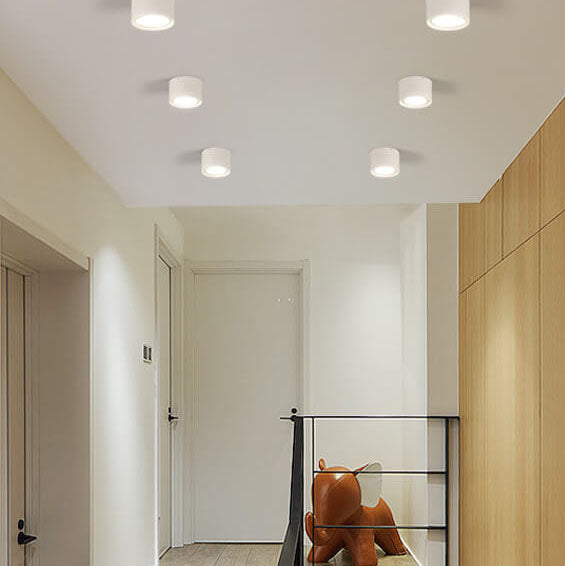 Foco de techo LED cilíndrico con diseño de foco orientable
