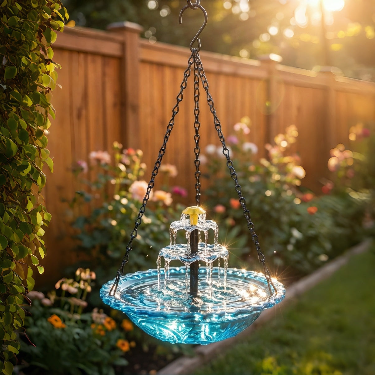Fuente de agua colgante