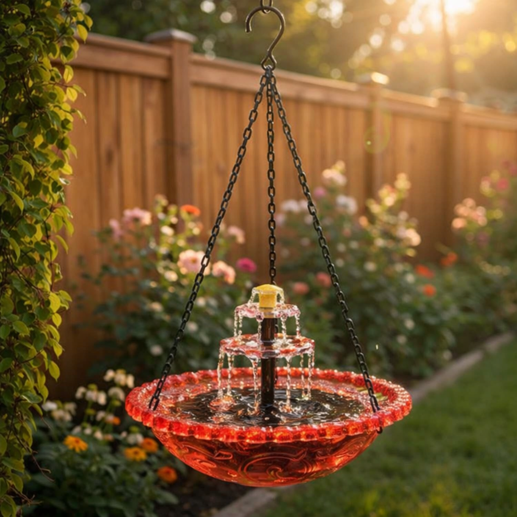 Fuente de agua colgante