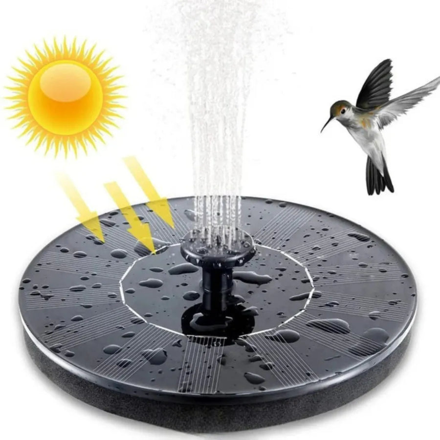 Fuente solar de jardín con pulverizador de agua