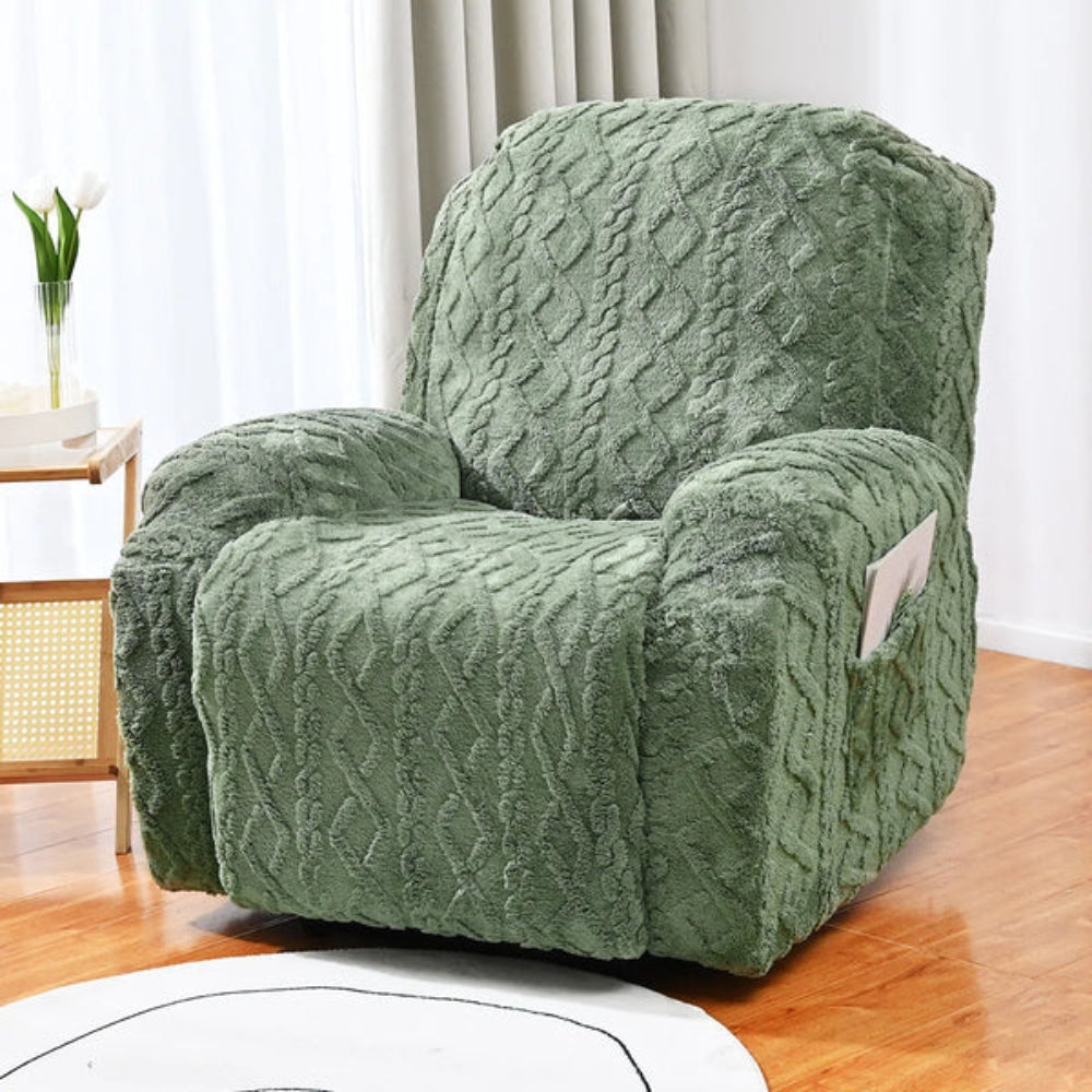 Funda lavable para sillón reclinable con textura de punto trenzado
