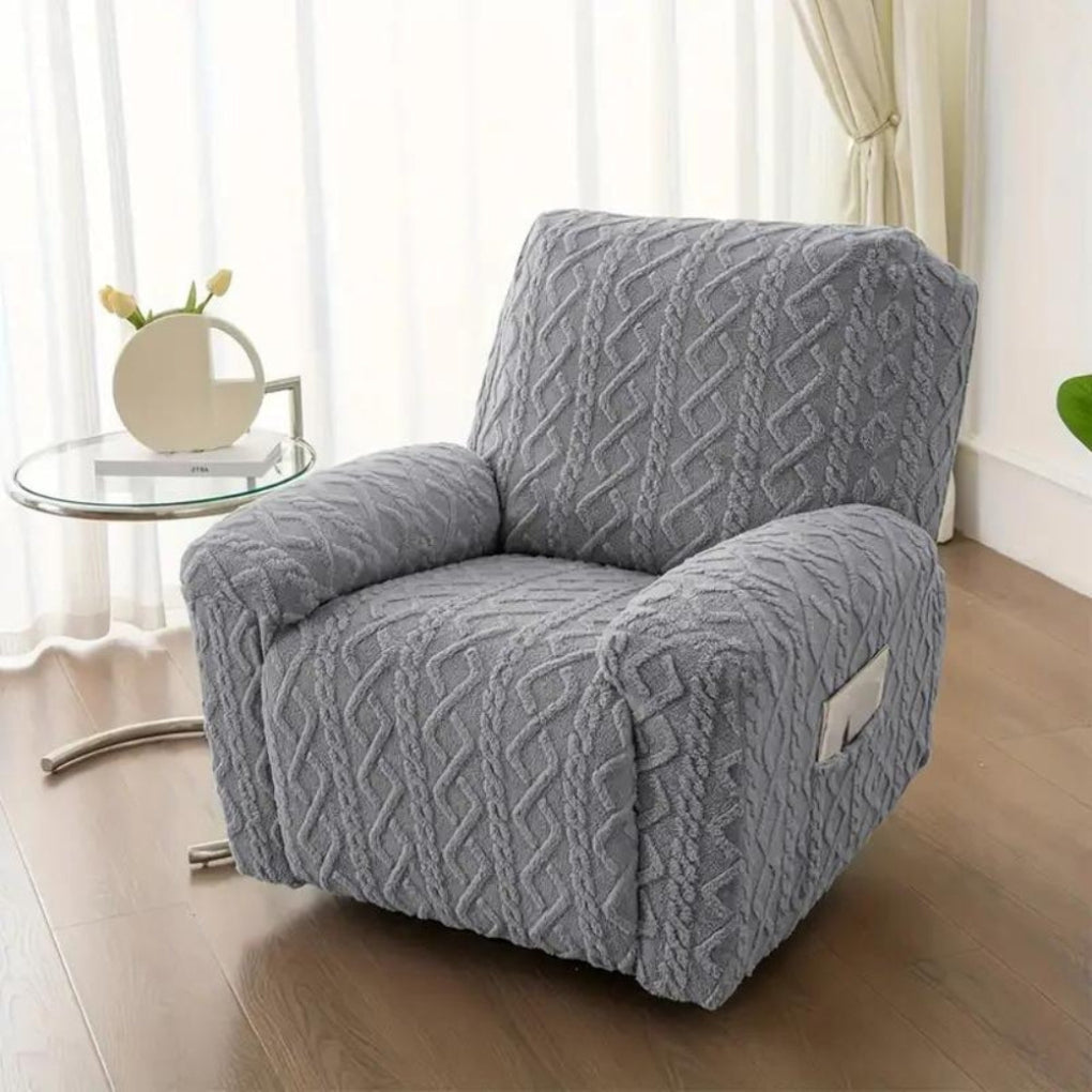 Funda lavable para sillón reclinable con textura de punto trenzado