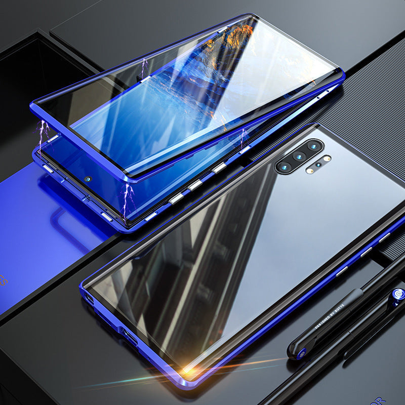 Funda magnética de doble cara de cristal templado para teléfono