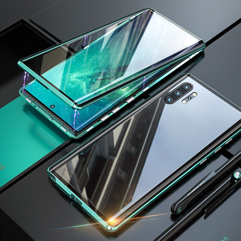 Funda magnética de doble cara de cristal templado para teléfono