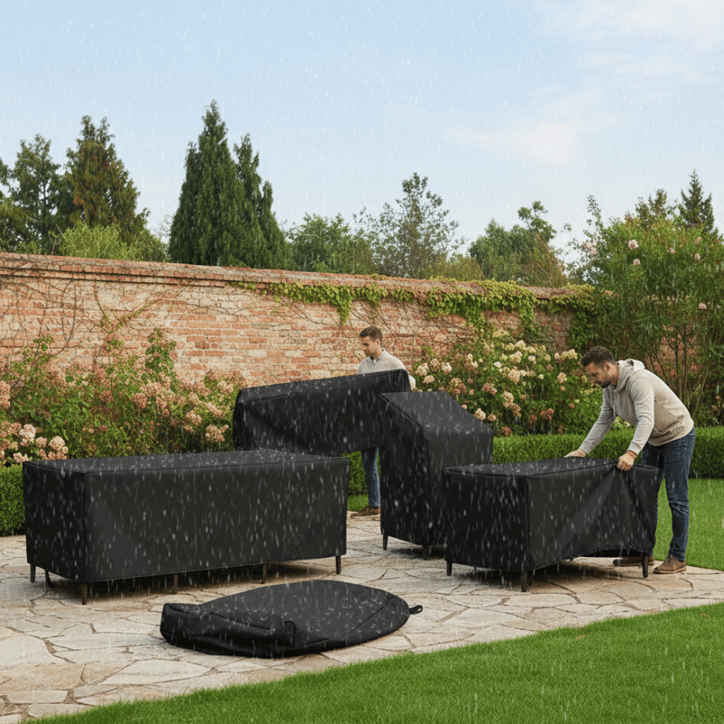 Funda para Muebles de Exterior para Todo Tipo de Clima con Protección Impermeable y Resistente a los Rayos UV