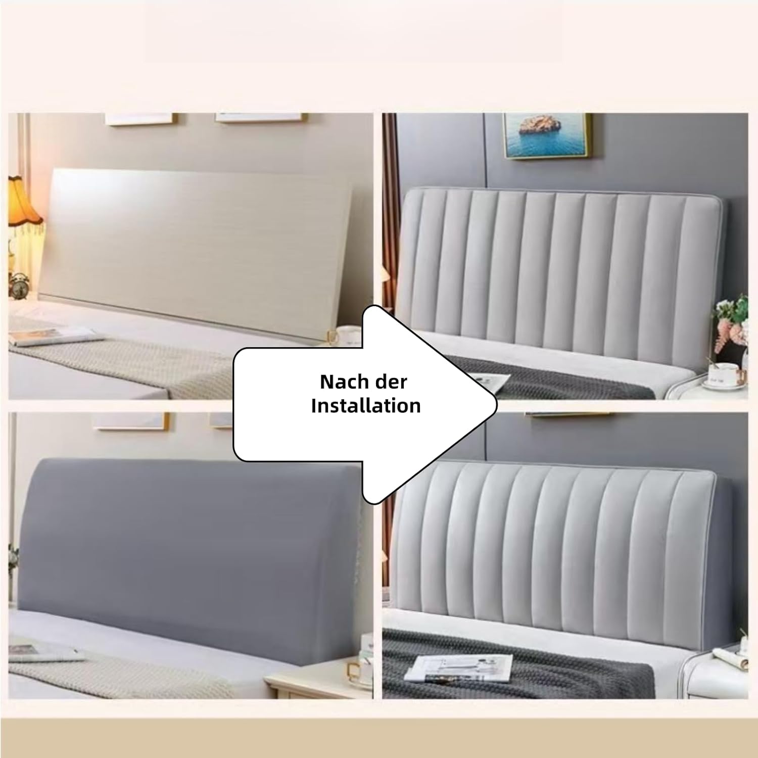 Funda Suave y Transpirable para Cabecero de Cama con Ajuste Antiarrugas