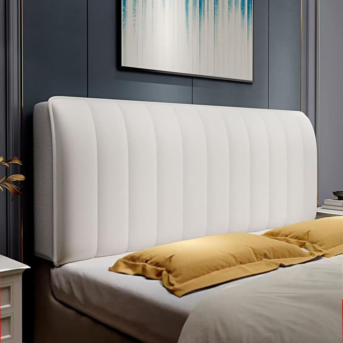 Funda Suave y Transpirable para Cabecero de Cama con Ajuste Antiarrugas