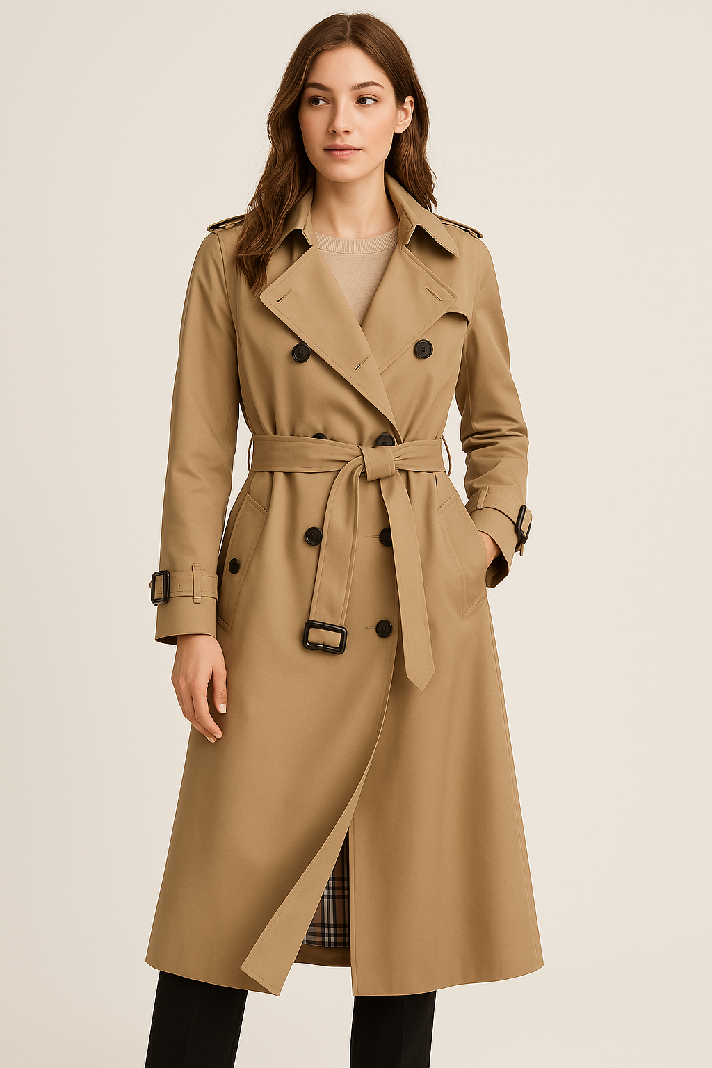 Gabardina clásica para mujer: diseño atemporal y ajuste elegante
