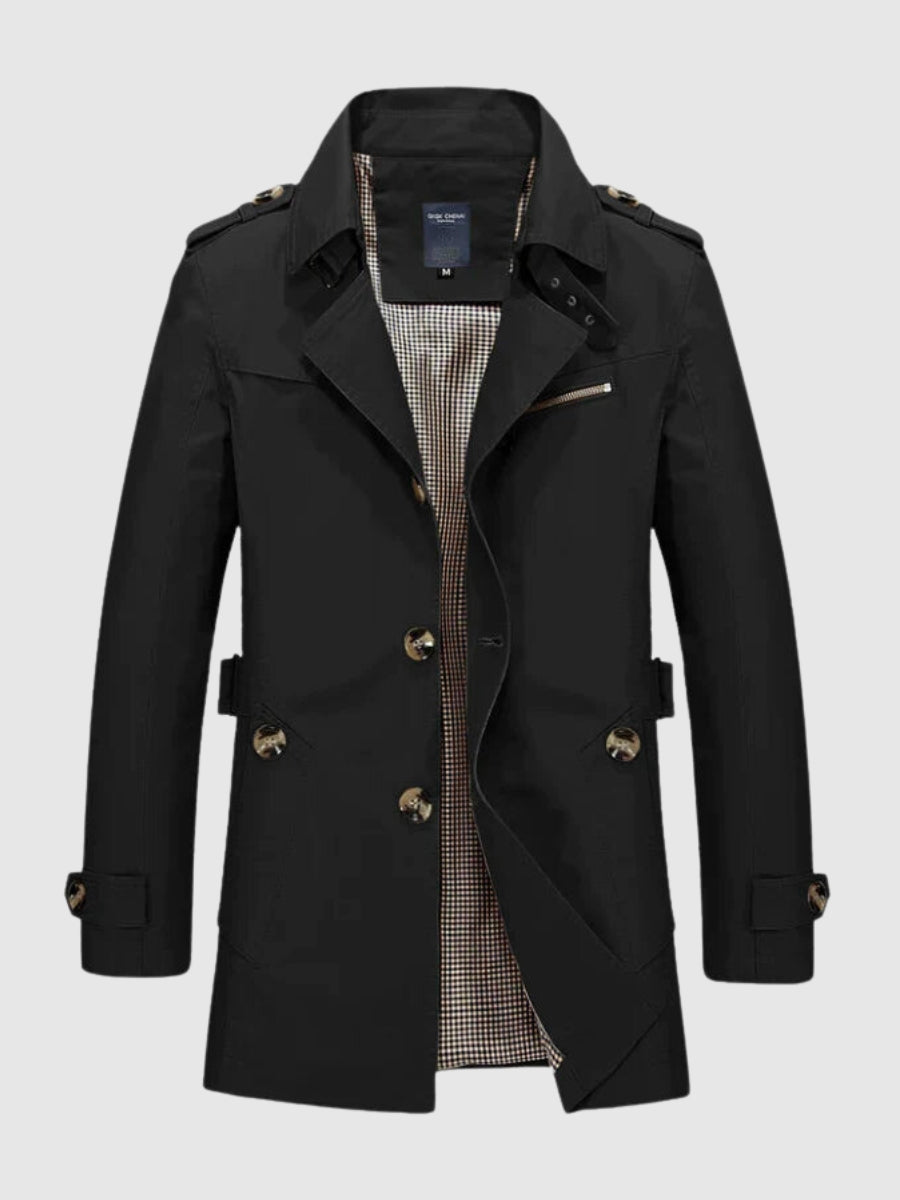 Gabardina cruzada para hombre