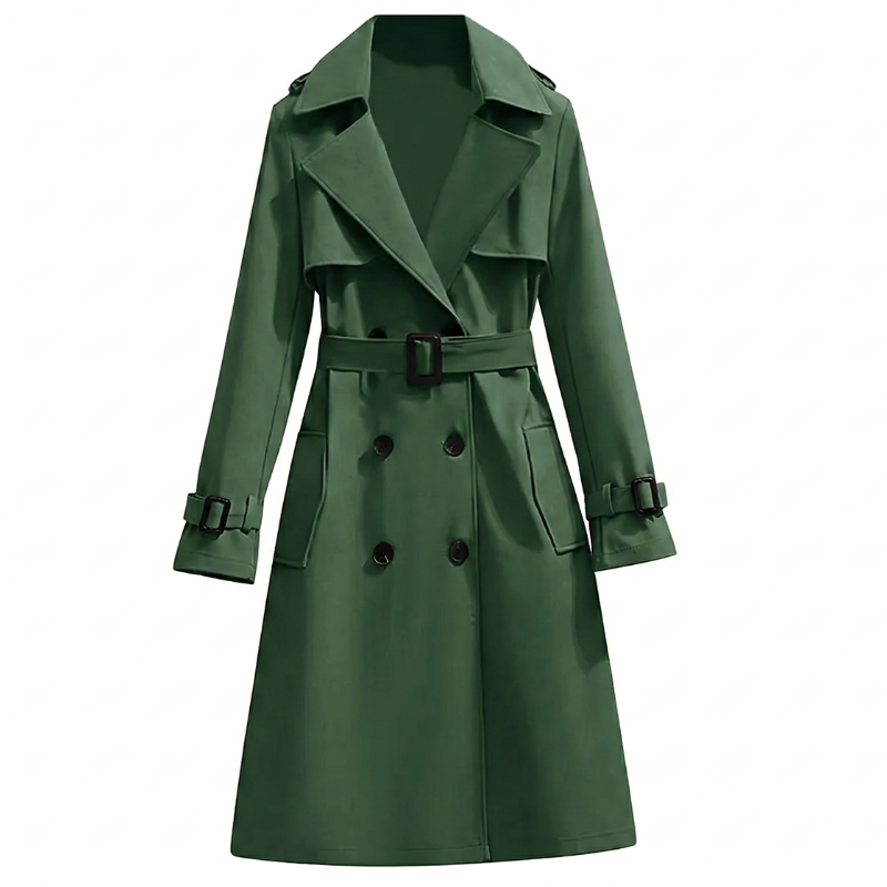 Gabardina para mujer con cierre cruzado