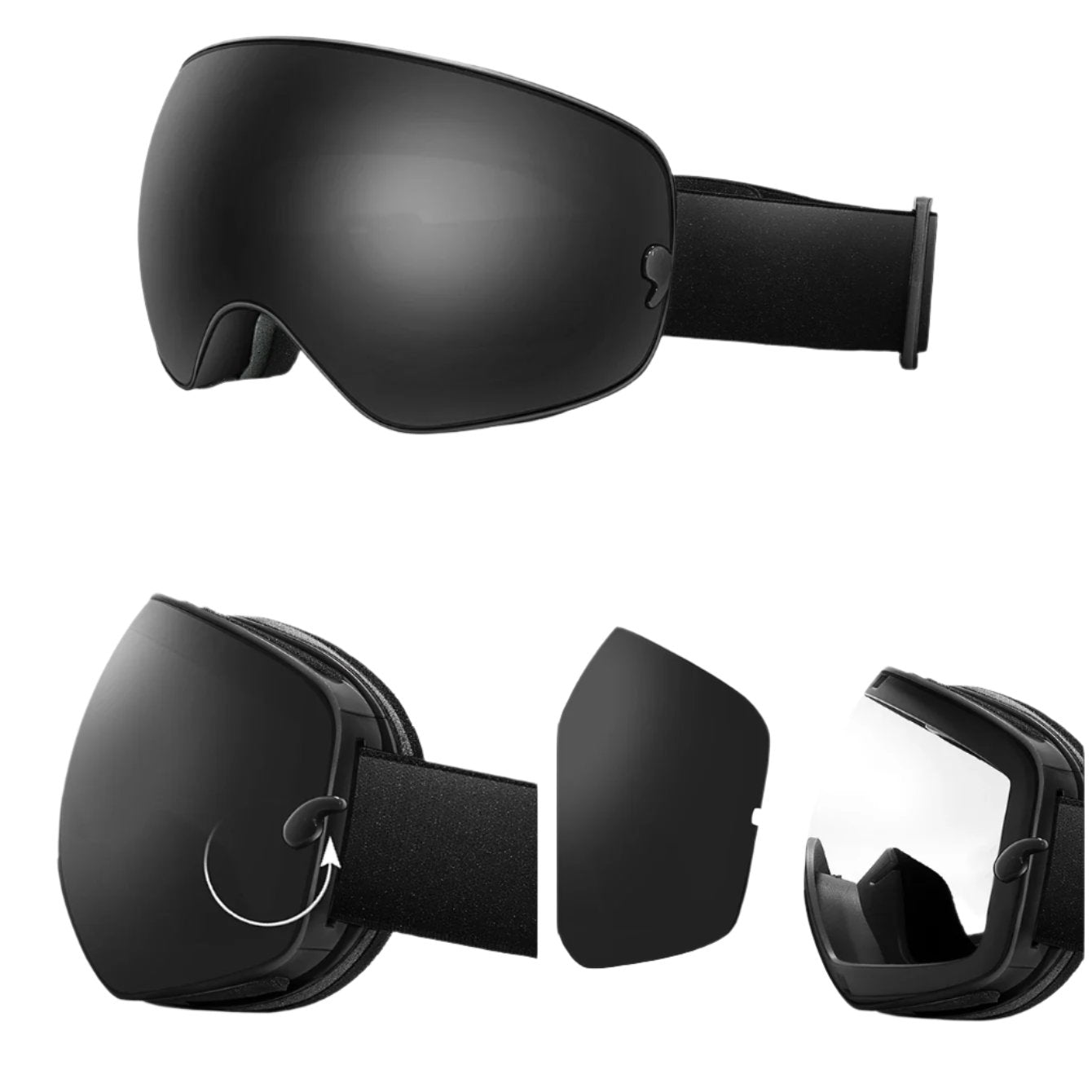 Gafas de esquí antivaho de doble capa