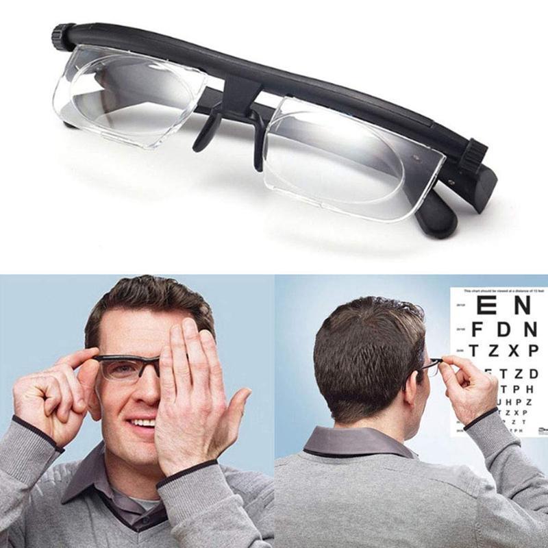 Gafas de lectura enfocables unisex con lentes de enfoque ajustable en color negro