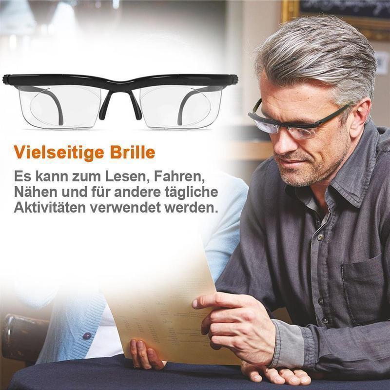 Gafas de lectura enfocables unisex con lentes de enfoque ajustable en color negro