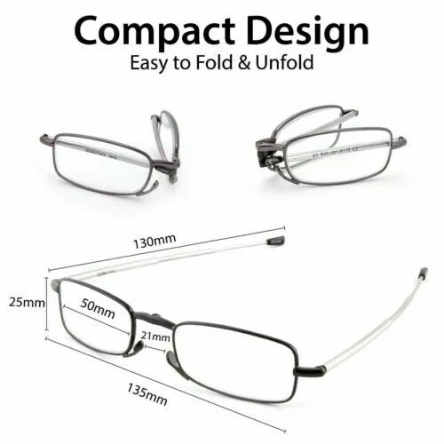 Gafas de lectura plegables con estuche y diseño portátil