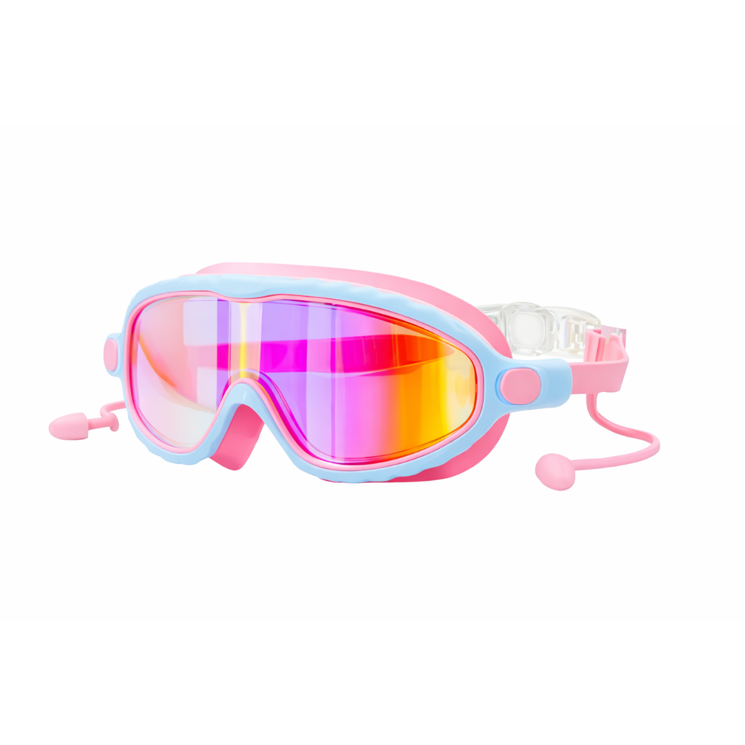 Gafas de natación para niños con tapones para los oídos y visión clara