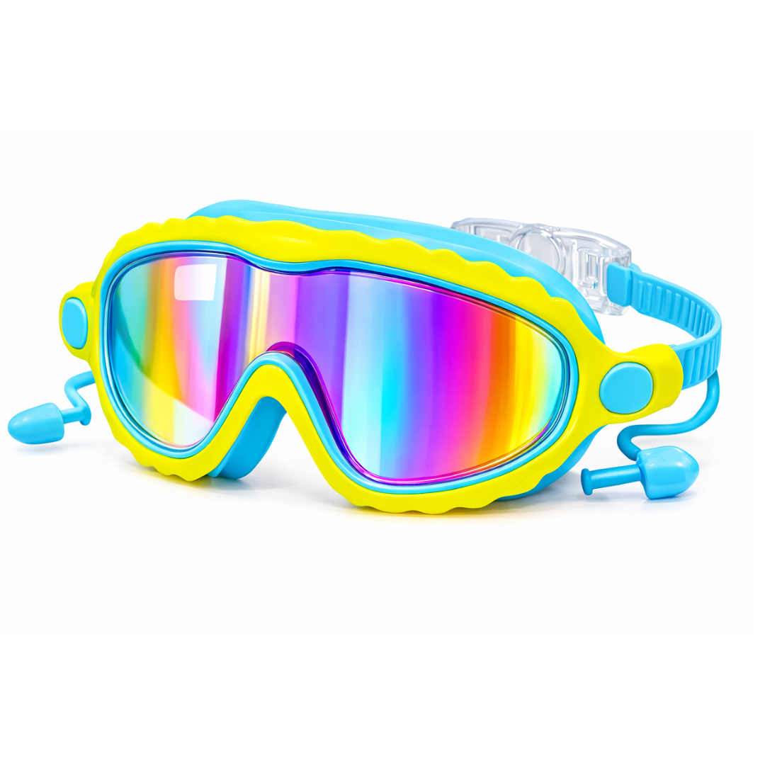 Gafas de natación para niños con tapones para los oídos y visión clara