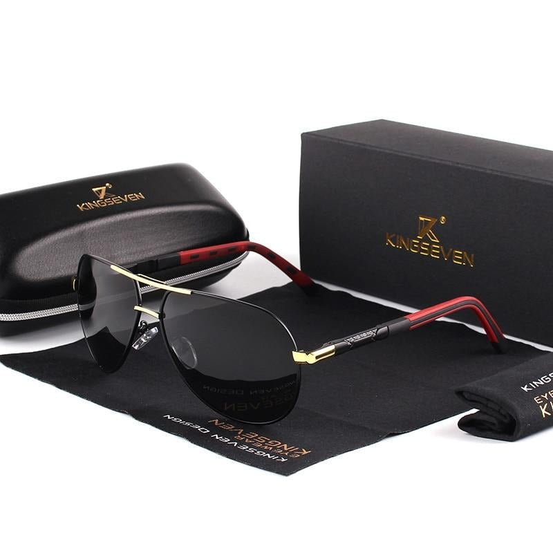 Gafas de sol de aluminio estilo vintage para hombre con lentes polarizadas