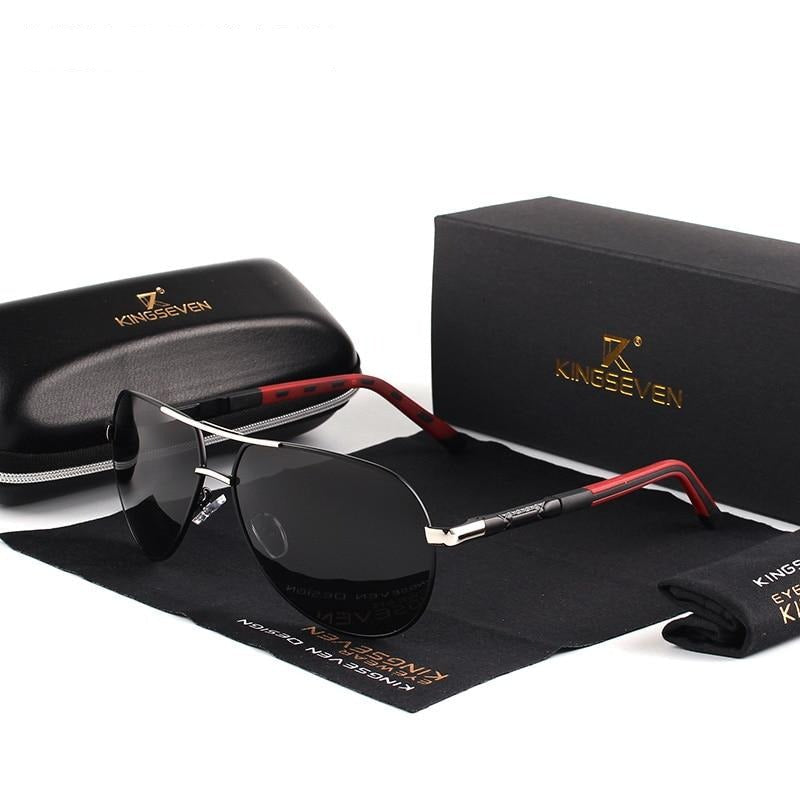 Gafas de sol de aluminio estilo vintage para hombre con lentes polarizadas