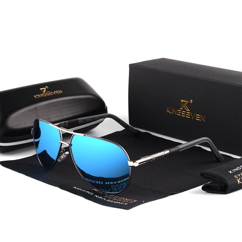 Gafas de sol de aluminio estilo vintage para hombre con lentes polarizadas