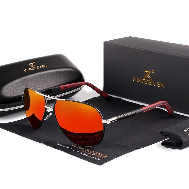Gafas de sol de aluminio estilo vintage para hombre con lentes polarizadas